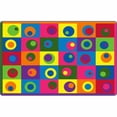 thumbnail image 2 of Flagship Carpets FE119-32A 5 ft. 10 in. x 8 ft. 4 in. Silly Circles Rug - Rectangle, 2 of 2
