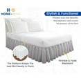 thumbnail image 2 of HNB Store Ruffled Bed Skirt Easy Fit 12" inch Drop | Microfiber Made | King | Light Grey, 2 of 7