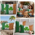 thumbnail image 5 of St. Patrick's Day Outdoor Waterproof Pillow Covers, Spring Lucky Shamrock Grass Flag Decorative Square Throw Pillowcase Sofa Cushion Sham for Patio/Couch/Chair, 26"x26" 2 Pack, 5 of 8