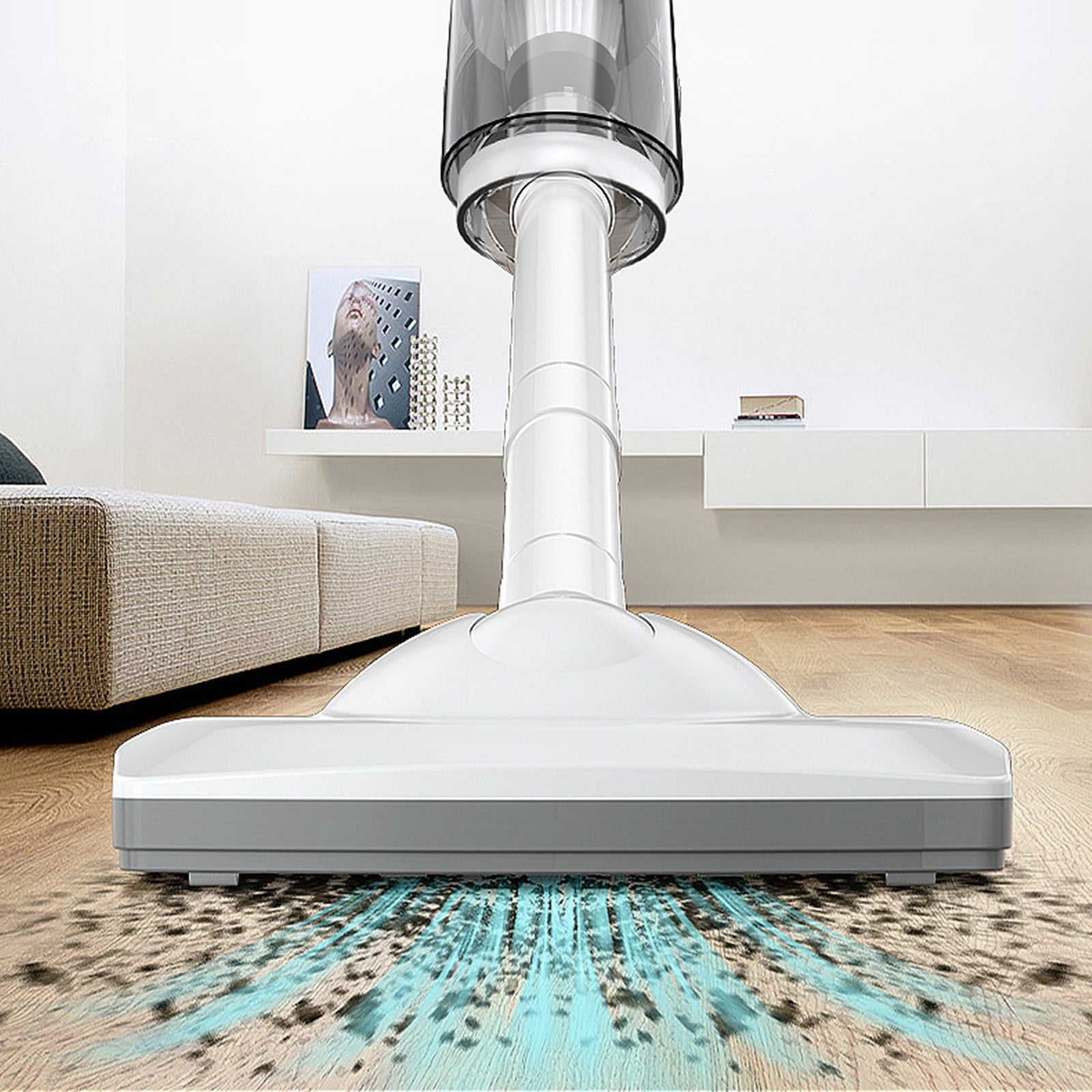 Fnochy Cordless Vacuum Cleaner, Stick Vacuum Cleaners With 12Kpa Powerful Suction, Anti- Handheld Vacuum Cleaner For Home For Carpet Hardwood Floor Pet Hair Car Cleaning