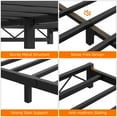 thumbnail image 6 of Low Bed Frame Twin Size with Wavy Pattern, 6 Inch Metal Platform Bed Frame with Steel Slat Support, Mattress Foundation, No Box Spring Needed, Easy Assembly, Black, 6 of 7