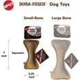 thumbnail image 4 of SPOT Dura-Fused Small Bone Leather Dog Toy, Durable Chew Toy with Squeaker & Double-Stitched Seams for Moderate Chewers, Small & Medium Dogs, 7in, 4 of 19