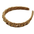 thumbnail image 4 of Scunci Velvet Wrapped Fashion Headband with Gemstone Embellishments, Yellow Gold, 4 of 7