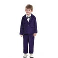 thumbnail image 2 of Ketyyh-chn99 Baby Boys Gentleman Suit Sets Baby Boys' 4-Piece Suit Set with Dress Shirt, Jacket, Pants, and Tie Set Purple,12-24 Months, 2 of 5