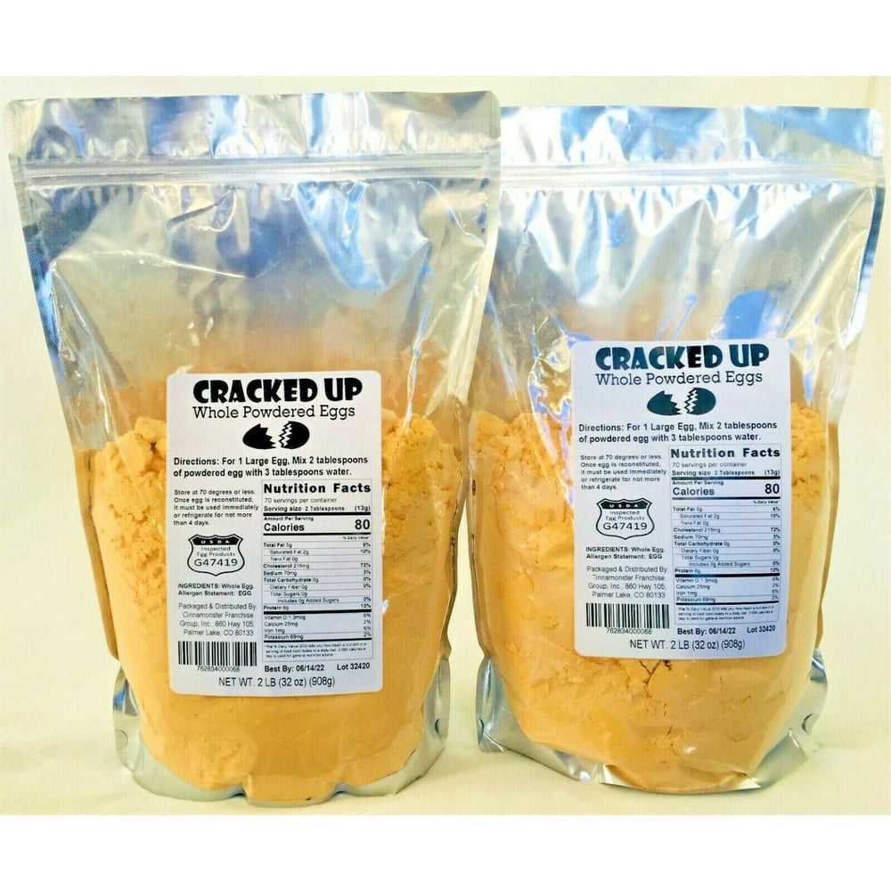 Whole Powdered Egg, 2 Pack, 4 Pounds Total, Makes 140 Large Eggs, Farm