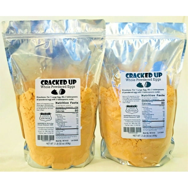 Whole Powdered Egg, 2 Pack, 4 Pounds Total, Makes 140 Large Eggs, Farm
