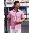 thumbnail image 4 of COOFANDY Mens Button up Short Sleeve Shirt Button Down Dress Shirts Solid Stretch Dress Shirt for Men, 4 of 6
