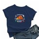 thumbnail image 3 of Gibobby Camiseta Navideña De La Mujer Turquía blusa manga día Acción de Gracias Top camisa mujer blusa corta para mujer(Marina,CH), 3 of 3