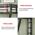 thumbnail image 5 of Bellemave Twin XL over Queen Bunk Bed Heavy Duty Metal Bunk Beds with 2 Ladders and Guardrails Space Saving 2 Bunk Beds Noise Reduced Queen Bunk Bed for Adults, Teens, Black, 5 of 12