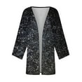 thumbnail image 5 of VEKDONE Womens Sparkly Sequins Cardigan Shrug Bolero Jacket Lightweight 3/4 Sleeve Open Front Knit Sweater Casual Outdoor Glitter Clubwear Cardigans, 5 of 5