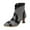 Gray, variant on PEASKJP Women's Combat Boots Chunky Heel Zipper Ankle Boots for Ladies, Black 38