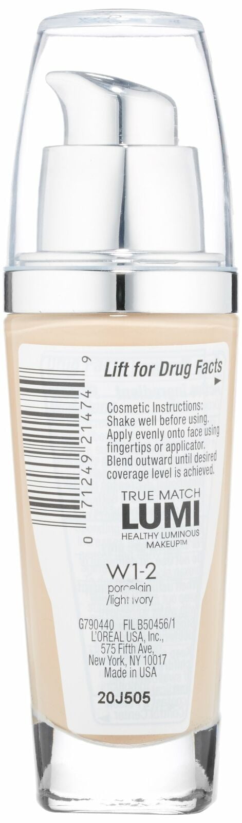 True Match Lumi Foundation, 30 ML, Medium Coverage Liquid Foundation