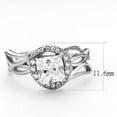 thumbnail image 2 of High polished (no plating) Stainless Steel Ring with AAA Grade CZ in Clear for Women Style DA357, 2 of 5