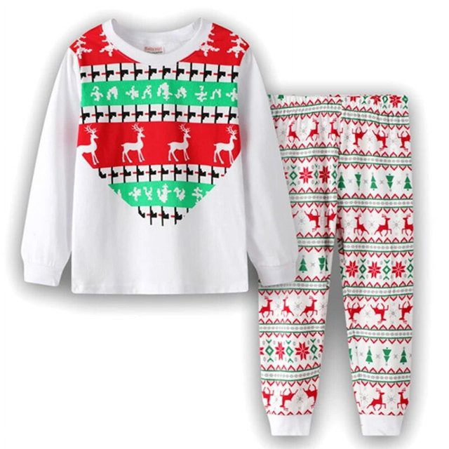 Conjunto de pijamas de Navidad para niños y niñas, ropa de dormir de manga larga para primavera