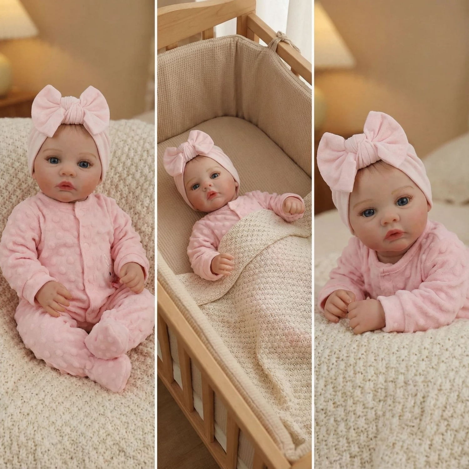 Realistic Reborn Baby Dolls - 18 inch Lifelike Newborn Baby Girl Real Life Soft Body Doll Gift with Accessories for Kids Age 3+