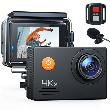 A79 Action Camera 4K 20MP External Microphone 2.4G Remote Control Vlog Camcorder ,Easy to Use