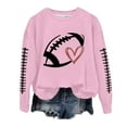 thumbnail image 1 of WEAIXIMIUNG Sweat-Shirt pour Femmes avec Capuche Manches Longues Col Rond Imprimé Graphique Football, 1 of 4