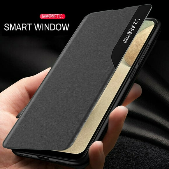 Étui Intelligente en Cuir avec Support Magnétique pour Samsung Galaxy S21 (Noir)