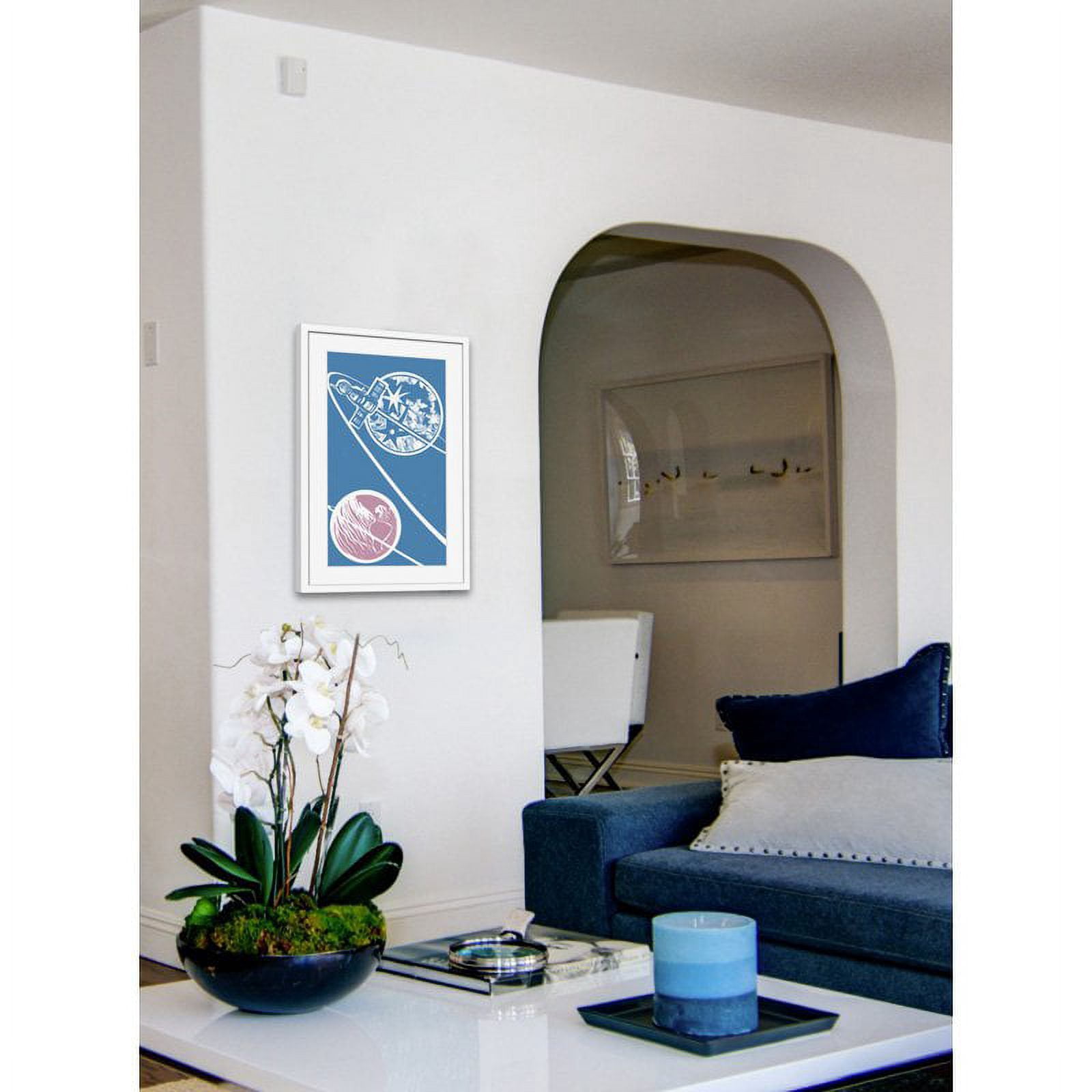 "Satellite Orbit" Framed Painting Print