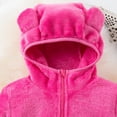 thumbnail image 4 of Hotiary Toddler Children Boys and Girls Autumn and Winter Clothing Bear Ears Long Sleeved Hoodie Warm Double-Sided Flannel Coat 1-6T, 4 of 7