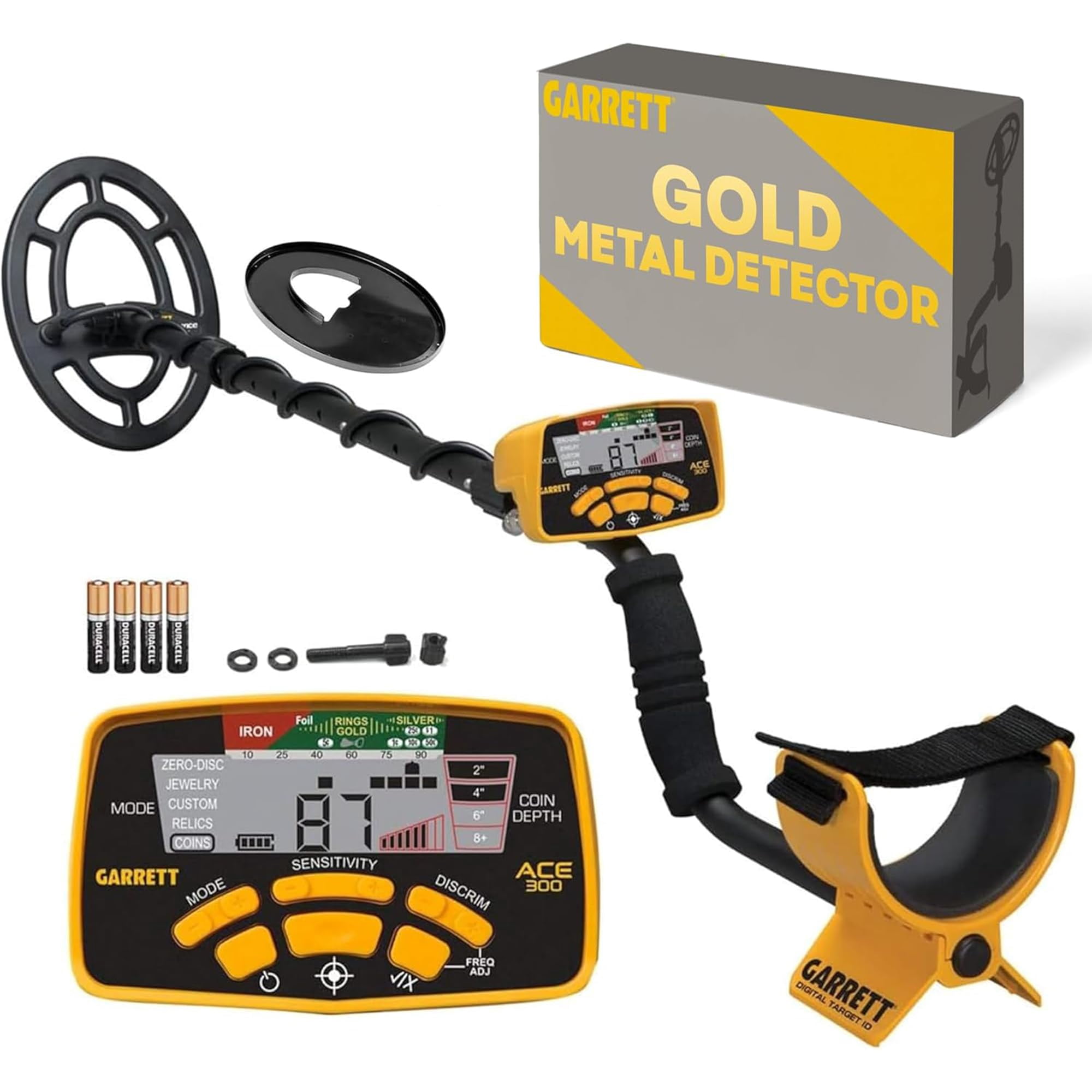 Garrett ACE 300 Black Waterproof Metal Detector