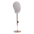 thumbnail image 4 of Modelo de Cabeza de Maniquí Soporte de Acero Inoxidable Profesional con Base de Metal Maniquí Estable para Sombreros Estante de Exhibición Auriculares Franela Gris Yinane Sostenedor del sombrero del maniquí, 4 of 8