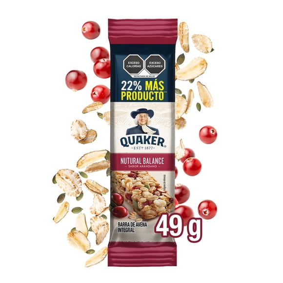 Barras de avena Quaker Nutural Balance Sabor Arándanos 49g