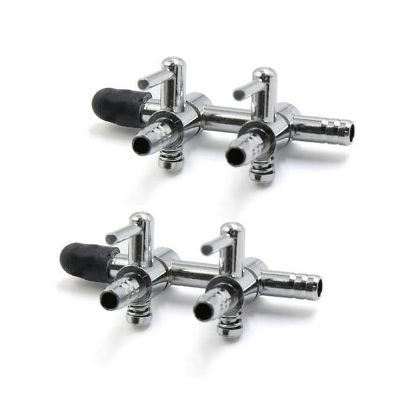 REGALWOVEN 2Pcs Stainless Steel 2 Way Air Flow Splitter Pump Lever Valve for Aquarium
