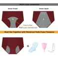 thumbnail image 2 of Ingzy 6-pack Womens Period Underwear Leak-Proof Briefs Soft Cotton Postpartum Menstrual Panties, 2 of 9
