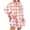 Watermelon Red, variant on Uaswgudfs Women's Printed Long Sleeve Striped Bowknot Pajama Set, Comfortable Sleepwear Button Front & Elastic Waist Shorts