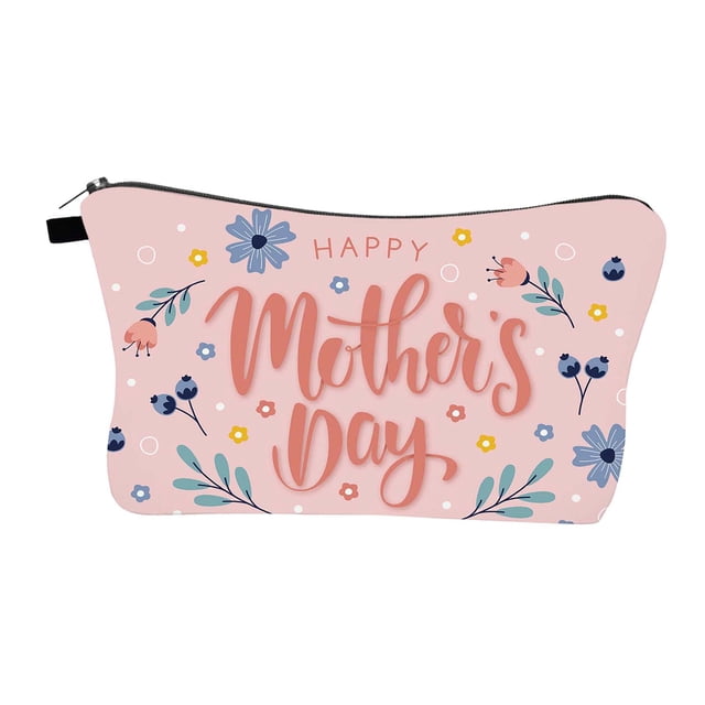 Neceser de maquillaje para mamá con cremallera suave, neceser de viaje, regalos del día de la madre, para cosméticos