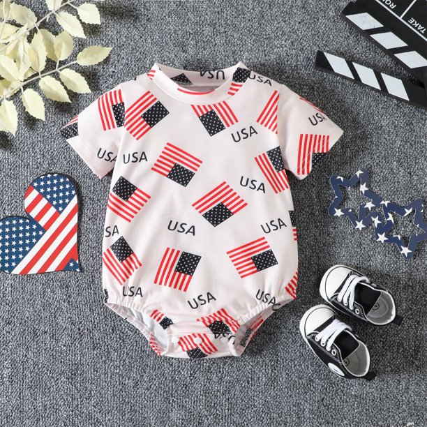 Mamelucos De Manga Corta Mono informal unisex para recién nacido, mono de verano para bebé (blanco 9-12M 80cm) Cgtredaw Para estrenar