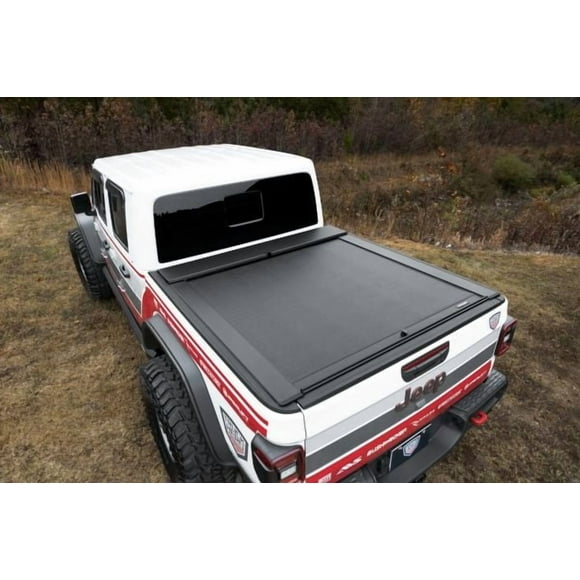 Convient 2020-2023 Jeep Gladiator JT Roll-N-Lock Couverture LG495M M-Series; Rétractable Manuel; Verrouillable; Noir; Vinyle