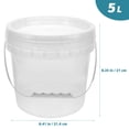 thumbnail image 2 of Shisuyan Plastic Pail Paint Pail Paint Container Paint Packaging Bucket Paint Storage Bucket, 2 of 7