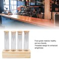 thumbnail image 3 of Botes Para Granos De Café, Tubos De Vidrio, Almacenamiento De Granos De Café De Dosis única Con Soporte De Exhibición De M Adera Y Tapas , Contenedor De Bodega De Granos De, 3 of 7