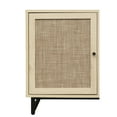 thumbnail image 3 of Sideboard Buffet Cabinet, Buffet Cabinet with Natural Rattan Decorated 3 Doors, Sideboard Cabinet with 176Lbs Load Capacity Metal Legs, Cupboard Console Table Rattan Cabinet for Living Room Hallway, 3 of 5