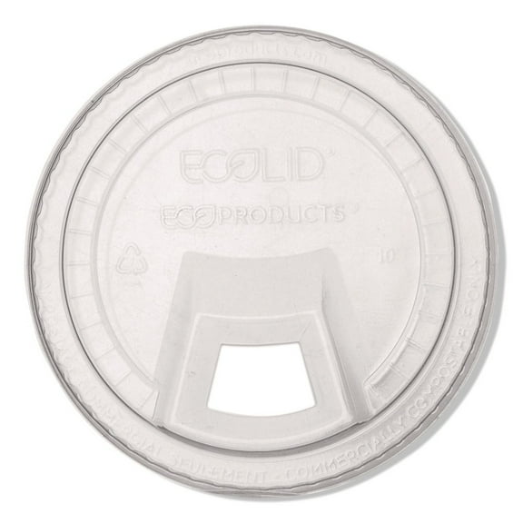 Eco-Products EP-FLCS 1000-Piece/Carton GreenStripe 9 - 24 oz. Cold Cup Sip Lids - Clear