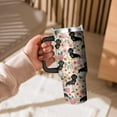 thumbnail image 5 of 40 Oz Dachshund Tumbler with Handle and Straw, Double Wall Stainless Steel Dog Mug, 40 Oz Dog Coffee Mugs for Dog Lovers, Dog Dad Mug or Dog Mom Tumbler Dachshund Gifts for Women and Men, 5 of 6