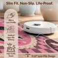 thumbnail image 6 of Design&I 8'x10' Washable Area Rug Pink Black Playful Kittens and Floral Accents Charming Cat Motifs with Butterfly Heart for Dining Room, Large Office, Lounge, Snag-Free, 6 of 7