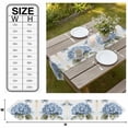 thumbnail image 3 of Blue Hydrangea Retro Table Runner Linen Burlap Table Runner 72 Inches Long VintageBotanical Floral Blossom Dresser Scarves for Kitchen Island Coffee Dining Party Wedding Banquet Holiday Decor 14"x72", 3 of 8