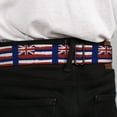 thumbnail image 4 of Buckle-Down Belt, Seatbelt Buckle Belt, Hawaii Flags Weathered Blue Red White, Youth 22 to 32 Inches, 4 of 9