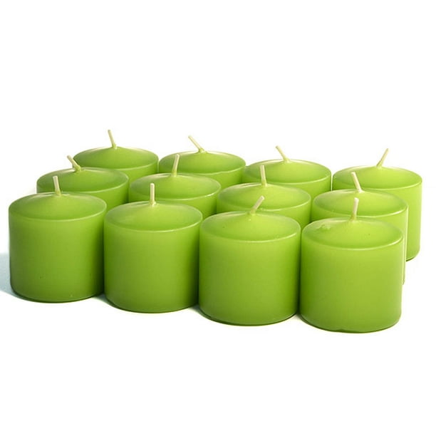 3 Boxes of Unscented Lime Green Votives 15 Hour Votive Candles Pack 12