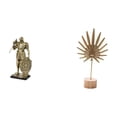 thumbnail image 1 of Figura de caballero nórdico abstracto, escultura de resina y hoja de metal, adorno artístico creativo para escritorio, mesa, armario, oficina, entrada, 1 of 8