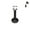 Black, variant on Labret Monroe Internally Threaded IP Stainless Steel Round Prong Gem 16G Lip