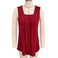 thumbnail image 3 of Blusa sin mangas para mujer, camiseta sin mangas para mujer, camiseta sin mangas para mujer, camiseta sin mangas plisada al frente, confiabilidad excepcional, 3 of 3