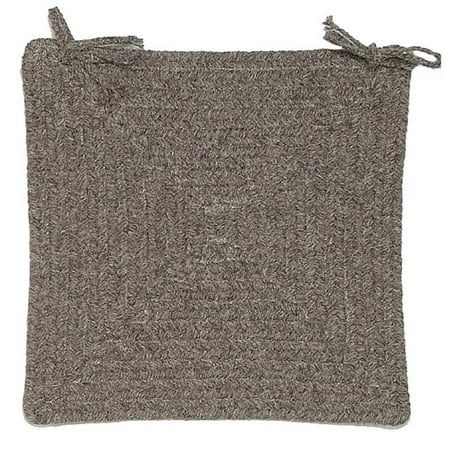 

Colonial Mills 15 Dark Gray Handmade Braided Chair Pad