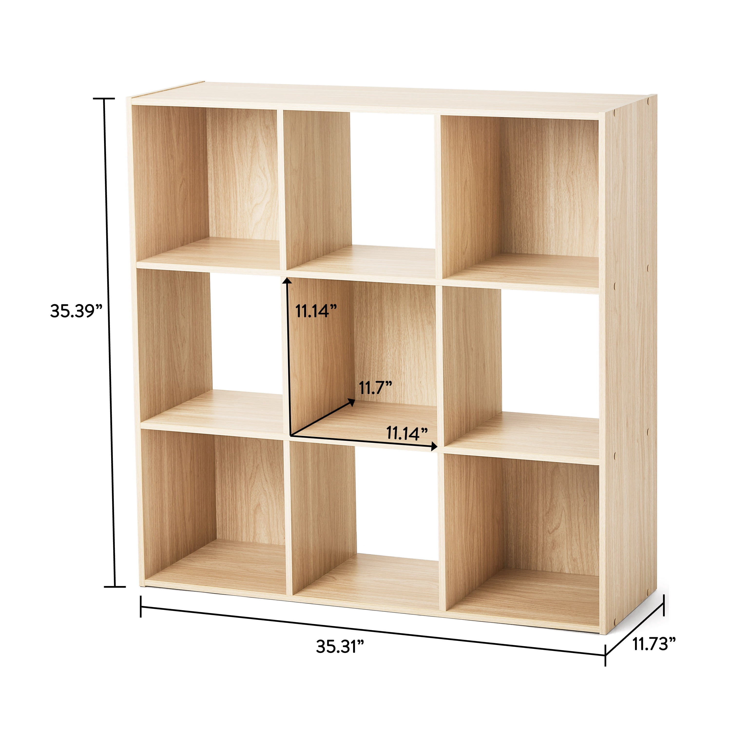 Mainstays 9 Cube Storage Organizer, Spring Pine