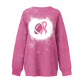 thumbnail image 3 of EQWLJWE Chandails en Molleton pour Femmes Grande Taille Liquidation Chandails Cancer du Sein pour Femmes Ruban Rose Imprimé Ample Manches Longues Chandail en Molleton Col Rond Chandail Décontracté Manches Raglan Automne Chandail 2023 Chandails en Molleton Sans Capuche pour Femmes, 3 of 3