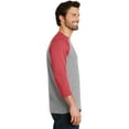 thumbnail image 3 of District Made Mens Perfect Tri 3/4-Sleeve Raglan DM136 T-Shirt, 3 of 6