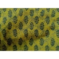thumbnail image 4 of oneOone Cotton Cambric Lime Green Fabric Ethnic Block Craft Projects Decor Fabric Printed By The Yard 56 Inch Wide, 4 of 4